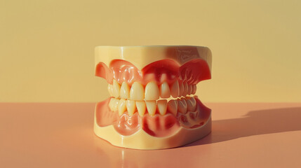 false teeth, clean background