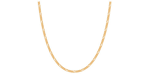 Stylish Gold Chain Isolated On White Background, Stunning Jewelry Vector Illustration.	