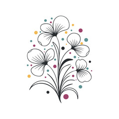 flowers vector illustration isolated on white background