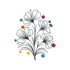 flowers vector illustration isolated on white background