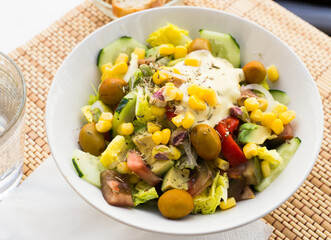 Ffresh vegetarian healthy vegetable salad