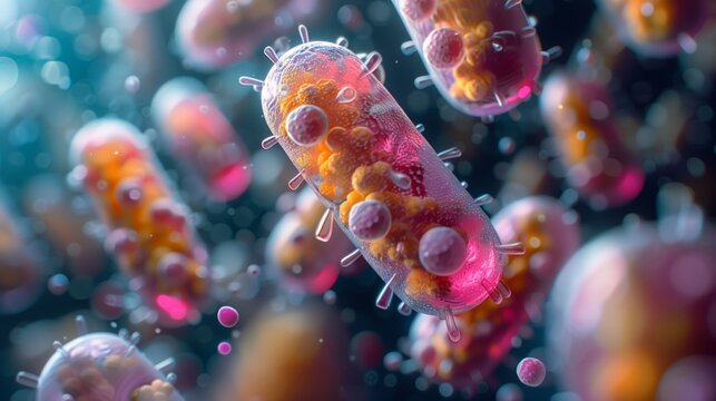 A close-up image depicting microorganisms, highlighting their potential for developing novel degradation technologies.