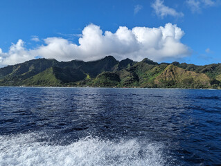 Beautiful mountain landscape of Moorea