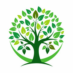 set of poplar trees of life logo vector