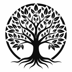 Obraz premium set of poplar trees of life logo vector