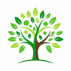 set of poplar trees of life logo vector