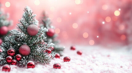 light pink simple christmas background.