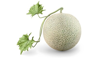 Cantaloupe fruit , on a white color background 