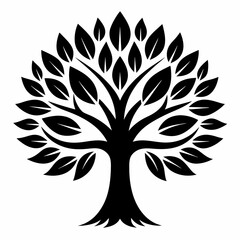 set of poplar trees of life logo vector