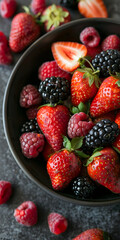 Fototapeta premium Travessa de Frutas Vermelhas Frescas