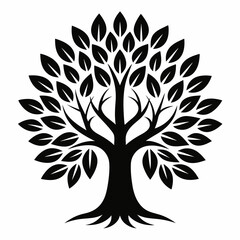 set of poplar trees of life logo vector