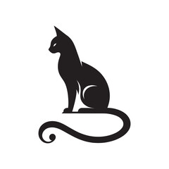 Black Cat Silhouette, Cutout of a Black Cat, 