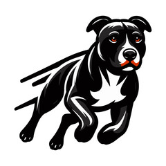 Vector pitbull illustration.