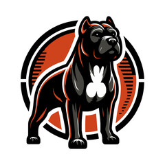 Vector pitbull illustration.