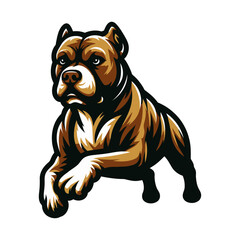 Vector pitbull illustration.