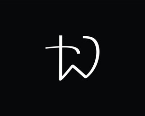 initial letter TW logo design vector  for business and company