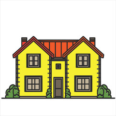 Unique house design vector