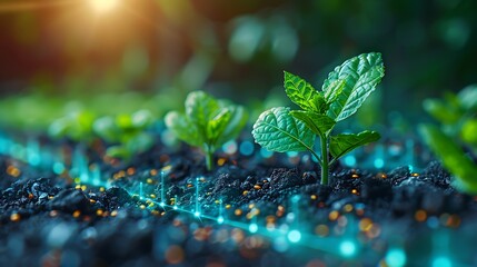 Sprouts and Graphic Images for Green Energy