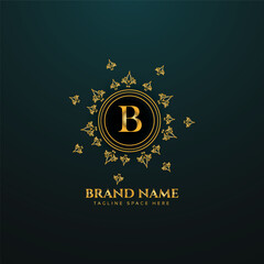 a creative logo design with golden color