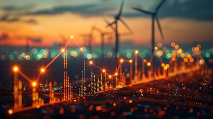 Stock Chart Graphics Related to Future Energy