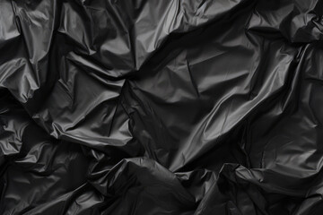 Obraz premium Processed collage of black cellophane garbage bag texture. Background for banner, backdrop