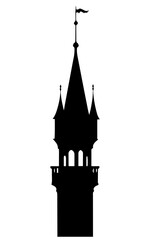 tower silhouette stock illustration