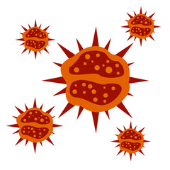 germs and viruses bacteria vector 3d rendering