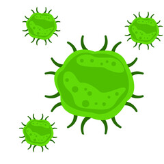 germs and viruses bacteria vector 3d rendering