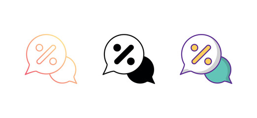 Bubble Chat icon design with white background stock illustration