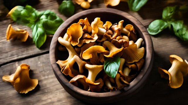  Freshly foraged wild mushrooms ready for culinary delight