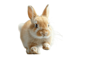 Obraz premium Cute Brown Rabbit Studio Portrait With White Background