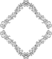 Ornament Border Floral Wedding Vintage