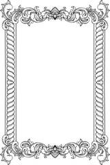 Ornament Border Floral Wedding Vintage