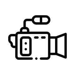 video camera line icon