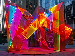 A modern urban art installation