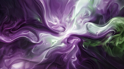 Fototapeta premium Abstract fluid art background dark purple and green colors. Liquid acrylic painting on canvas with blue gradient and splash. Watercolor backdrop with cyan waves pattern.