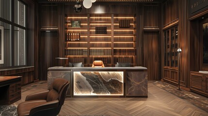 A sophisticated law firm office