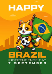 Brazil Independence Day poster, 7th of September, Celebration, Brazilian Flag, Sete de Setembro