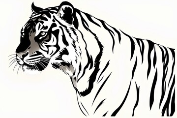 Fototapeta premium tiger illustration made by midjourney