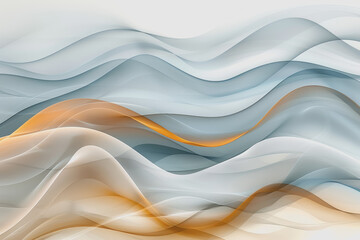 Obraz premium Horizontal waves background in hues of light blue, dark amber, and eggshell, abstract and vibrant