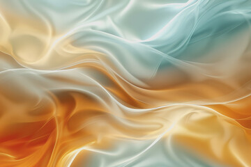 Obraz premium Horizontal waves background in hues of light blue, dark amber, and eggshell, abstract and vibrant
