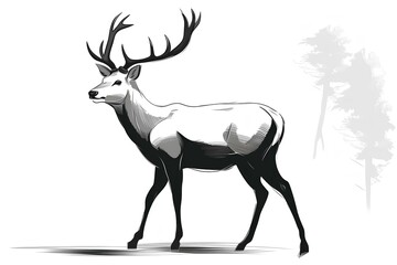 deer vector made by midjourney