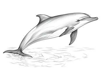 Obraz premium dolphin isolated on white background made by midjourney