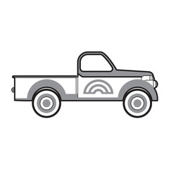 simple illustration of a pickup car