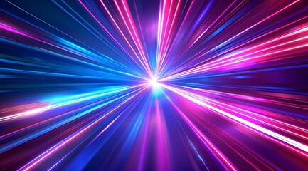 Fototapeta premium Abstract Background with Laser Light Rays and Futuristic Design 