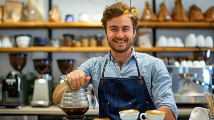 bartender pouring beer