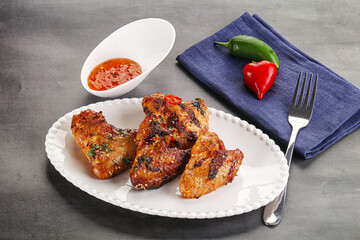 Buffalo grilled chicken wings barbecue