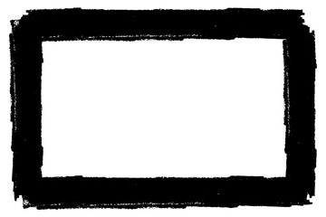 Hand drawn brush stroke black frame border