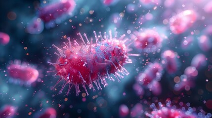 A close-up image of a cluster of bacteria.