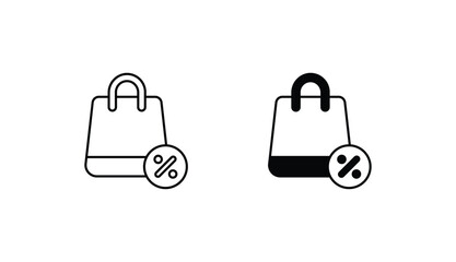 Shopping Bag icon design with white background stock illustration